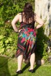 Black boho dress for all sizes - with colorful patterns. Perfect for all occasions