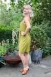 Arsinoe - Amazing olive colored mini dress. Perfect for a hot summer.