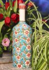 Elaru - Beautiful hand painted bottle. Perfect as applied art and decoration.